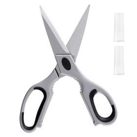 Kitchen Scissors, 2 Pack Durable Stainless Steel Kitchen Shears with Sheaths, Heavy Duty Cooking Shears with Soft Grip Comfort Handle
