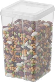 Food Storage Containers with Flip-Top Lid, 2.7 Qt - 6 Pack, Clear Stackable Food Containers for Kitchen & Pantry Organization, BPA-Free