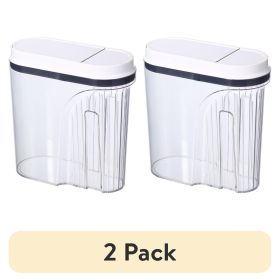 (2 pack)19-Cup Airtight Cereal Container, BPA-Free Food Storage with Easy-Grip Handle and One-Handed Lid for Pantry & Kitchen Organization