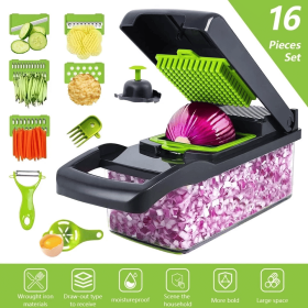 16-In-1 Fruit Vegetable Slicer Cutter Food Onion Veggie Dicer Chopper Kitchen