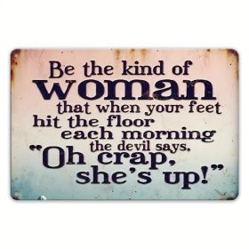 CIFbuy Sarcastic Retro Metal Tin Sign Creative Wall Decor Plaque Unique Decor For Women - TikTok, Temu Pick-up Service (Option: Defaulttitle)
